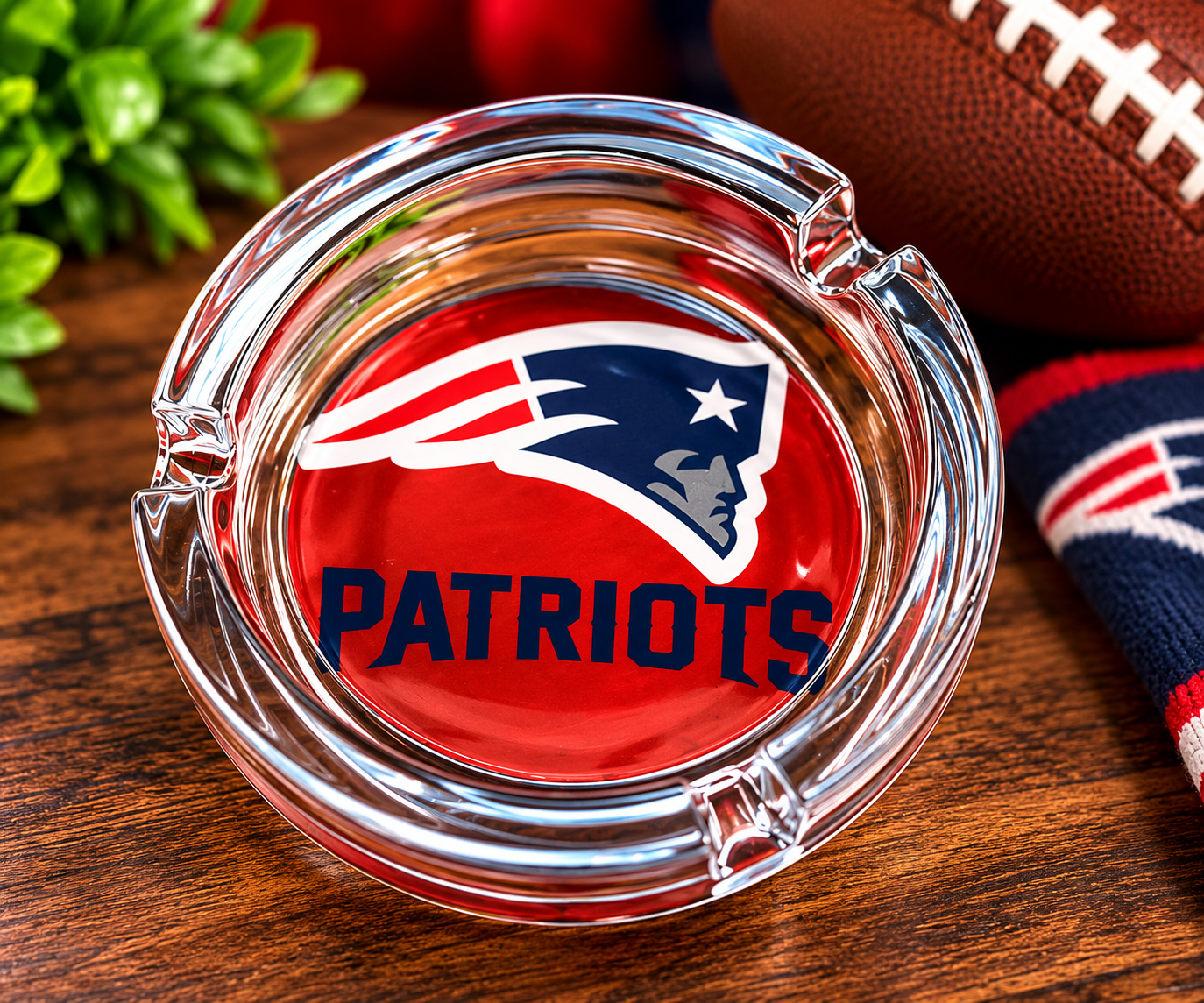Patriots-themed ashtray